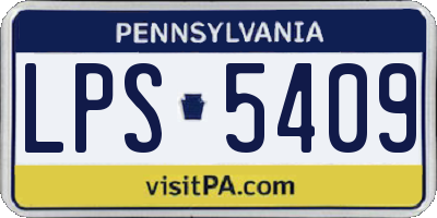 PA license plate LPS5409