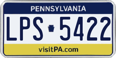 PA license plate LPS5422