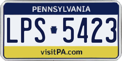 PA license plate LPS5423