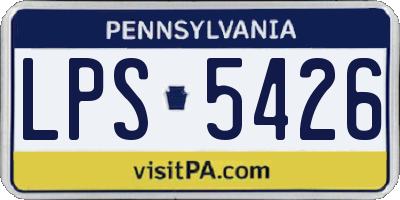 PA license plate LPS5426