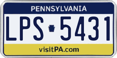 PA license plate LPS5431