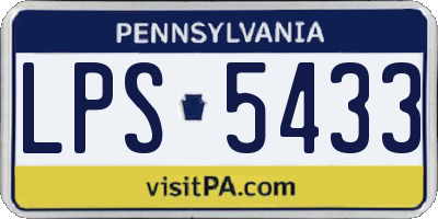 PA license plate LPS5433