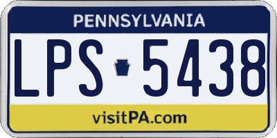 PA license plate LPS5438