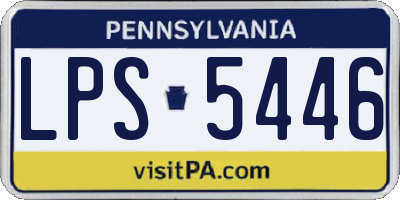 PA license plate LPS5446
