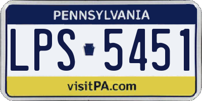 PA license plate LPS5451