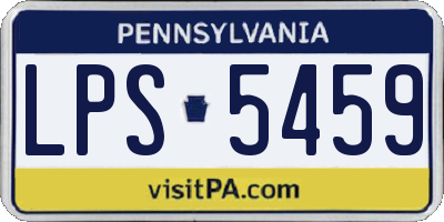 PA license plate LPS5459