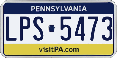PA license plate LPS5473