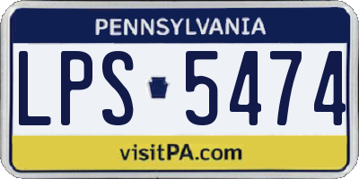 PA license plate LPS5474