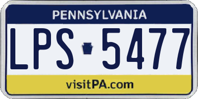 PA license plate LPS5477
