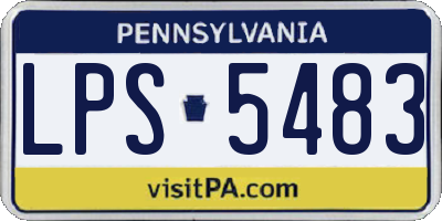 PA license plate LPS5483