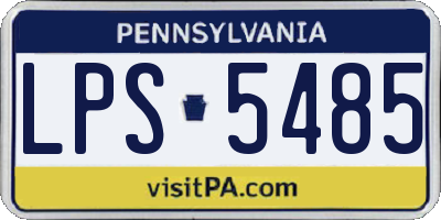 PA license plate LPS5485