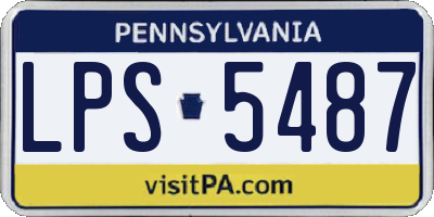 PA license plate LPS5487