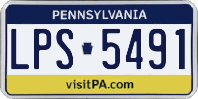 PA license plate LPS5491