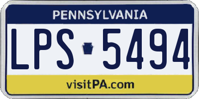 PA license plate LPS5494