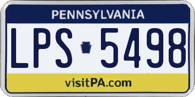 PA license plate LPS5498