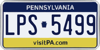 PA license plate LPS5499