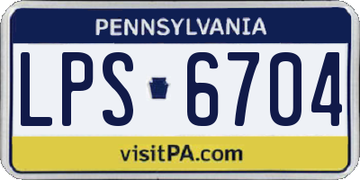 PA license plate LPS6704