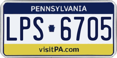 PA license plate LPS6705