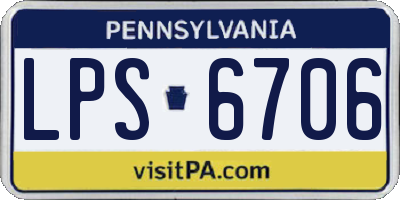PA license plate LPS6706