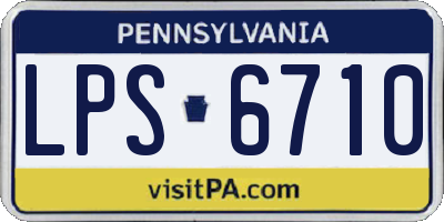 PA license plate LPS6710
