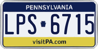 PA license plate LPS6715