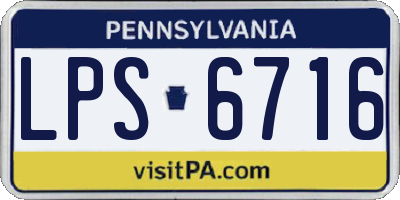 PA license plate LPS6716
