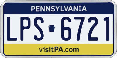 PA license plate LPS6721
