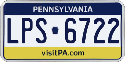 PA license plate LPS6722