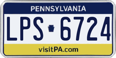 PA license plate LPS6724