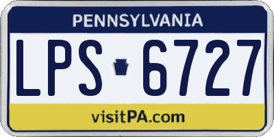 PA license plate LPS6727
