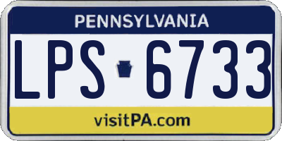 PA license plate LPS6733