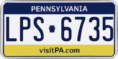 PA license plate LPS6735