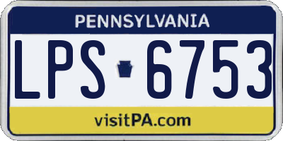 PA license plate LPS6753