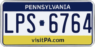 PA license plate LPS6764