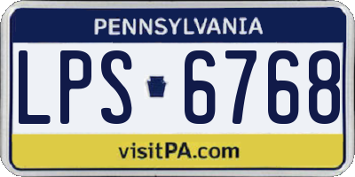PA license plate LPS6768