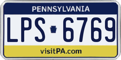PA license plate LPS6769