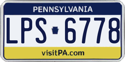 PA license plate LPS6778