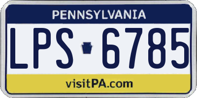 PA license plate LPS6785
