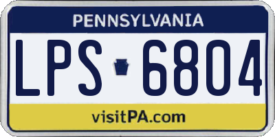 PA license plate LPS6804