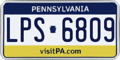 PA license plate LPS6809