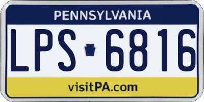 PA license plate LPS6816