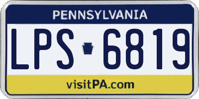 PA license plate LPS6819