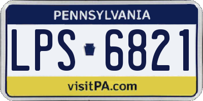 PA license plate LPS6821