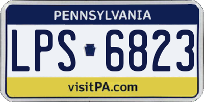 PA license plate LPS6823