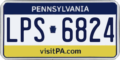 PA license plate LPS6824