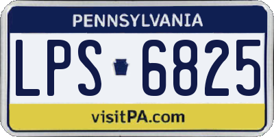 PA license plate LPS6825