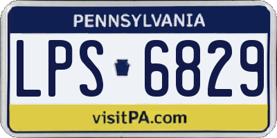 PA license plate LPS6829