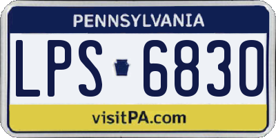 PA license plate LPS6830