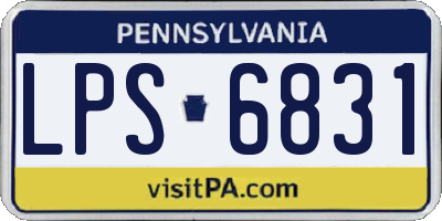 PA license plate LPS6831