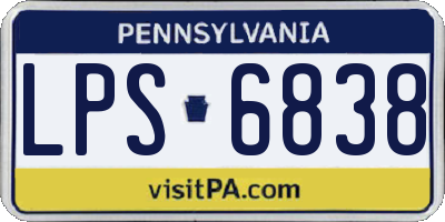 PA license plate LPS6838